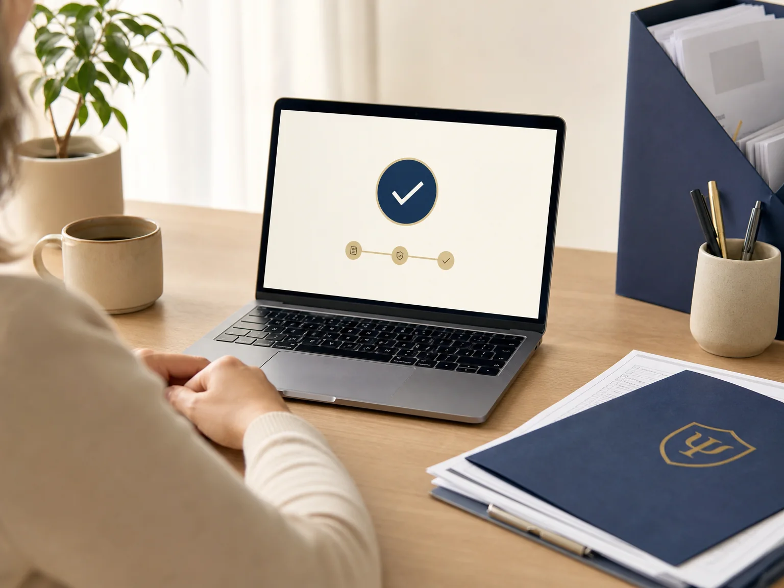 Confirmare vizuala generica pentru un pas online finalizat